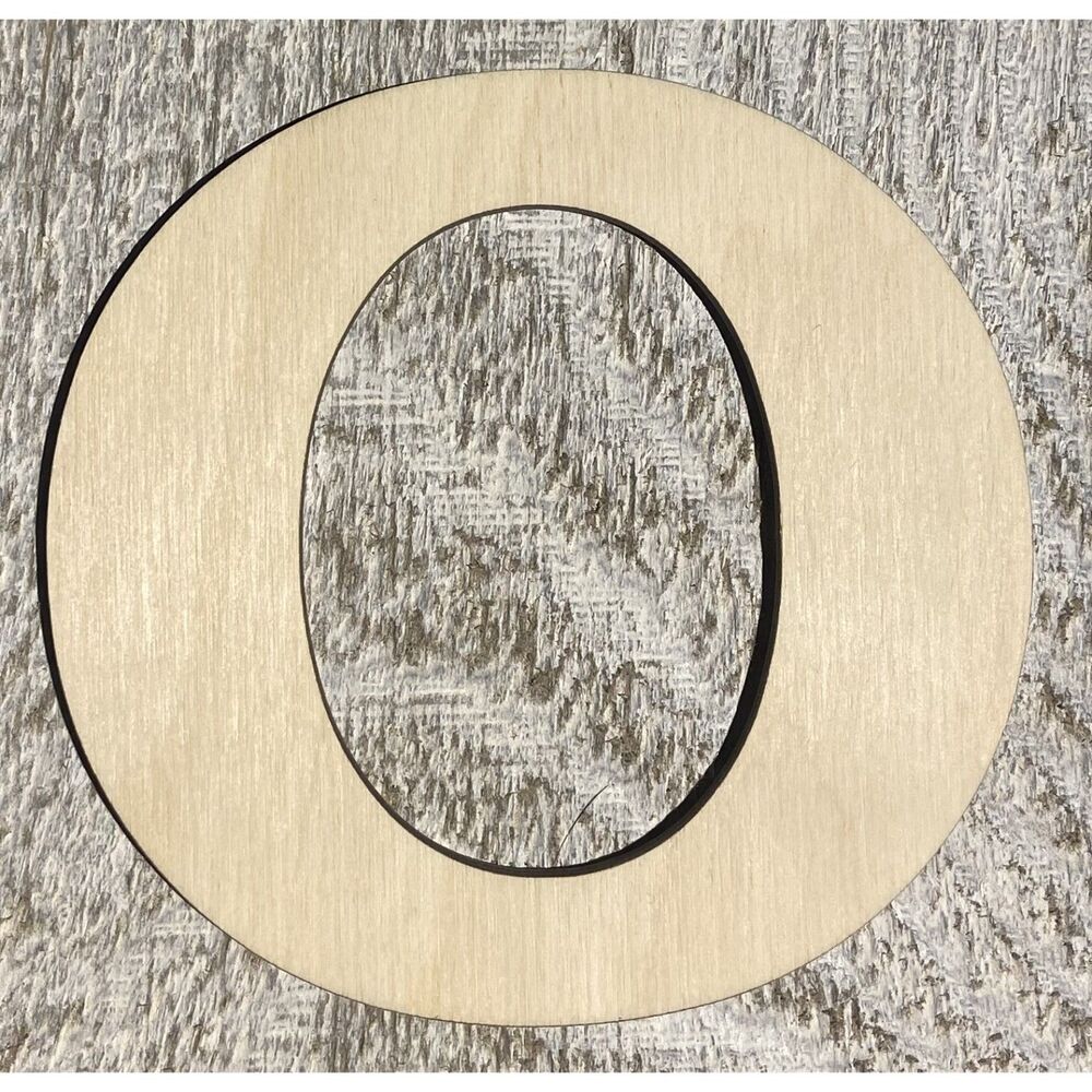 Wood Letter - 1/8" Plywood - 4" Tall - O - PL01-802O